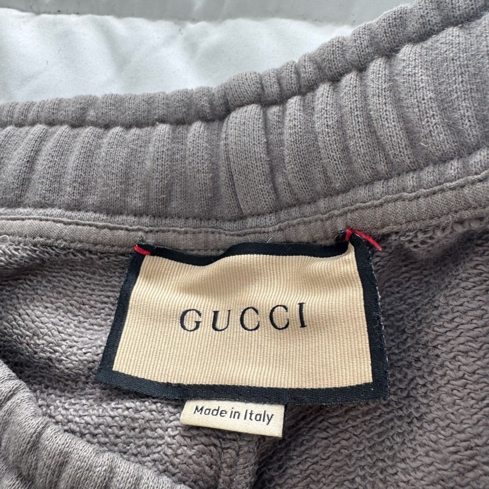 Gucci Gray Joggers with Gold Stripe - Picture 3 of 3
